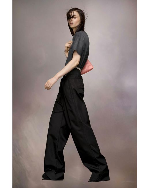 Maison Margiela Black High-Rise Waist Tie Pants