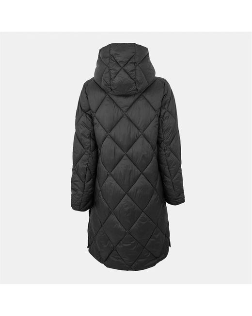 Ralph Lauren Black Dia Q Real Leather Medium Puffer Jacket