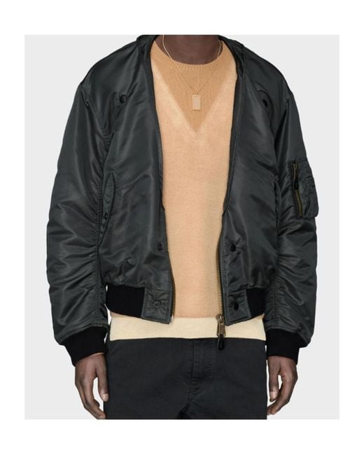 Maison Margiela Black Reversible Bomber Jacket for men