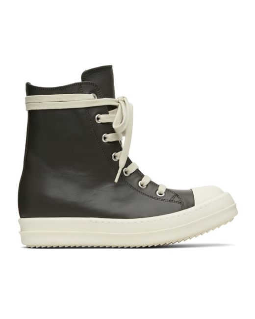 Rick Owens Black Concordians High-Top Sneakers