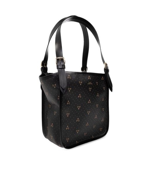 A.P.C. Black Poppy Small Tote Bag