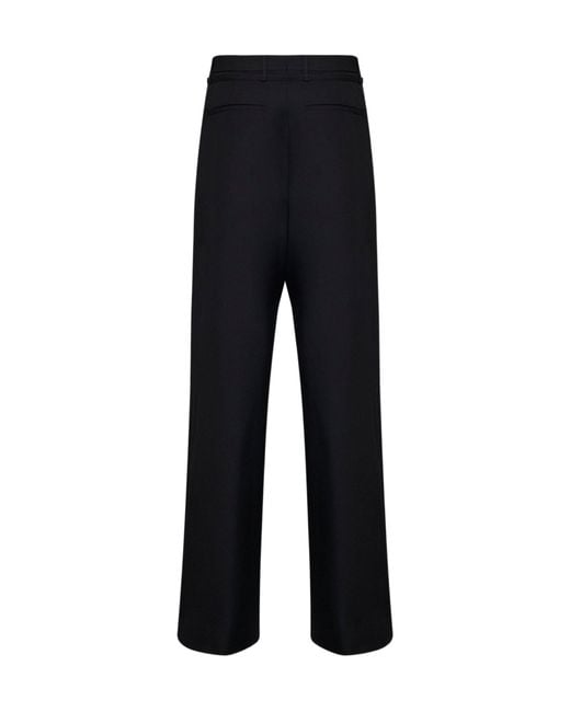 Dries Van Noten Black Straight-Leg Casual Trousers
