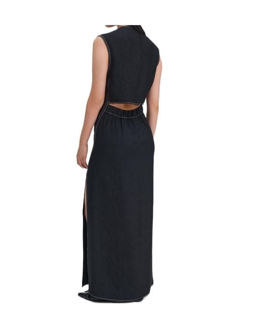 Filippa K Black Sleeveless Cut-Out Maxi Dress