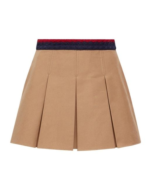 Moncler Natural Pleated Mini Skirt