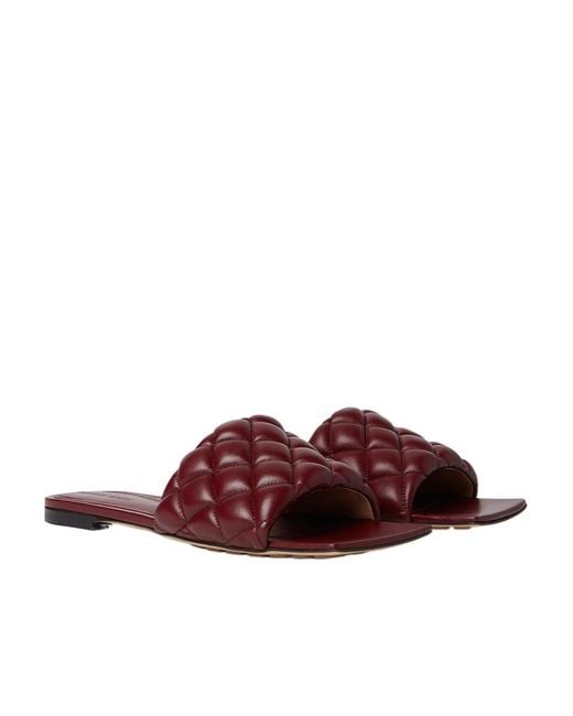 Bottega Veneta Brown Matelassé Flat Sandals