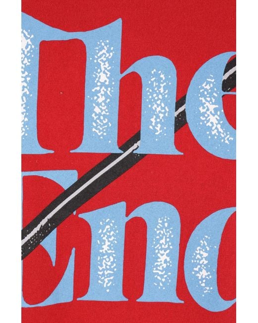Undercover Red The End Crewneck T-Shirt for men