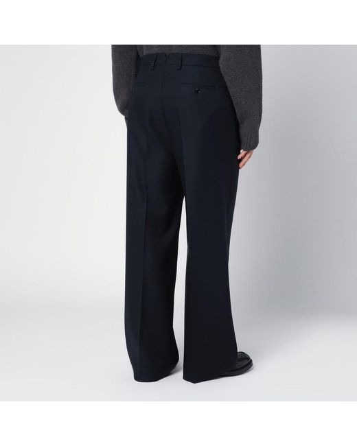 AMI Blue Tailored Trousers for men