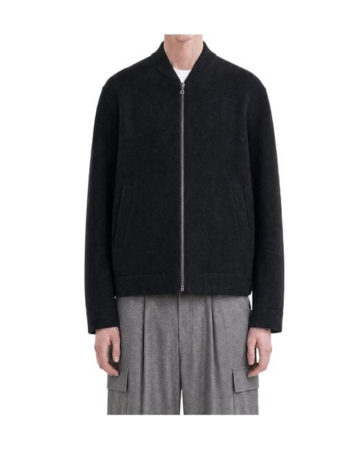 Harris Wharf London Black Long-Sleeve Casual Jacket for men