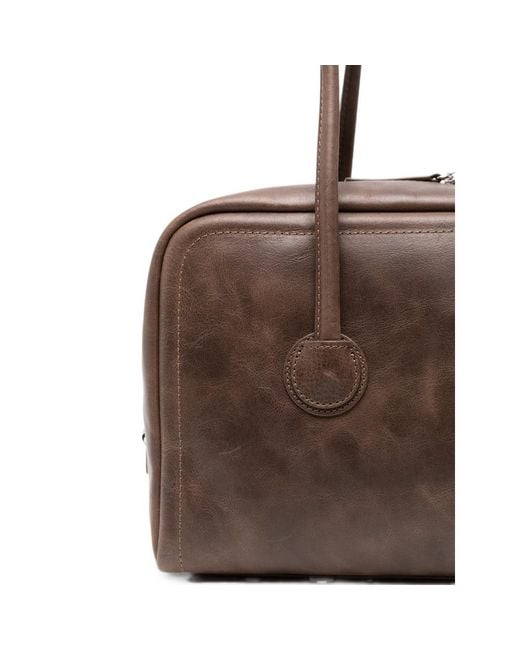 MARGE SHERWOOD Brown Double-Handle Handbag