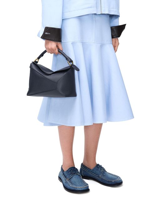 Loewe Blue Small Puzzle Bag