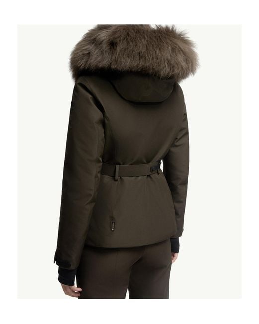 Moncler Black Laplance Gore-Tex Shearling-Trimmed Hooded Down Ski Jacket