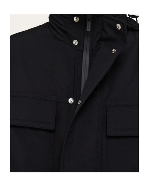 Ferragamo Black Ferragamo Long-Sleeved Padded Jacket for men