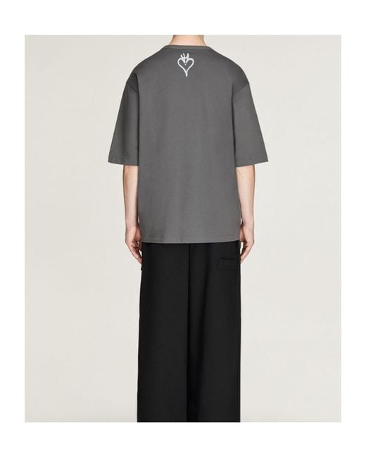 Y-3 Gray Chito Graphic Printed Short-Sleeved T-Shirt for men