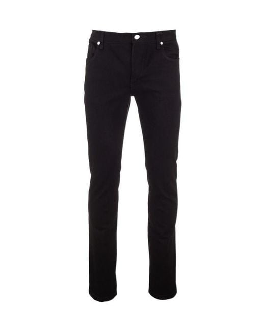 Fendi Blue Logo Patch Ff Slim-Fit Jeans for men