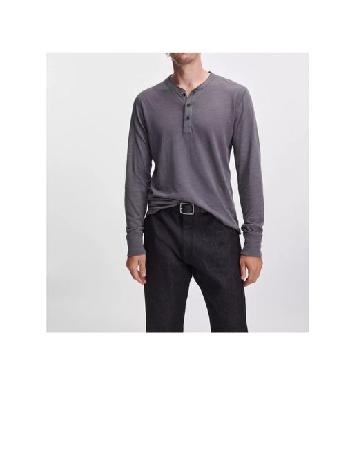 Rag & Bone Purple Long-Sleeve Polo Shirt for men