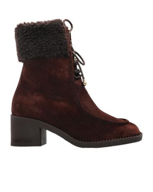 Jimmy Choo Brown Hali Ankle Boots