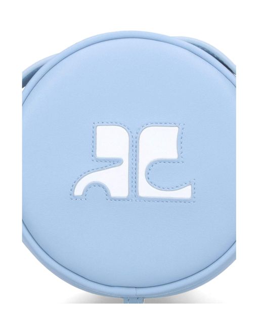 Courreges Blue Courrèges Reedition Circle Logo Detailed Crossbody Bag