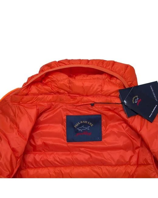 Paul & Shark Red Logo Down Jacket for men