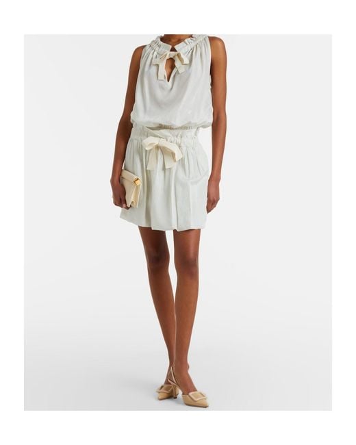 Patou White Striped Miniskirt
