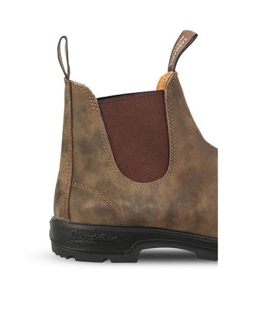 Blundstone Brown Round-Toe Short Boots for men