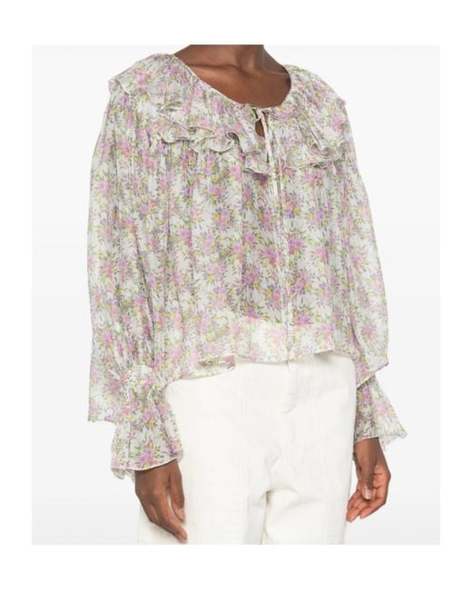 Raquel Diniz White Printed Top