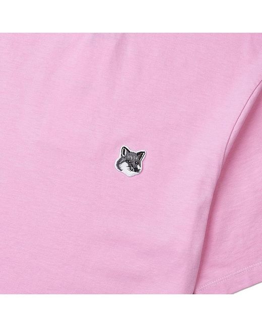 Maison Kitsuné Pink Logo T-Shirt for men