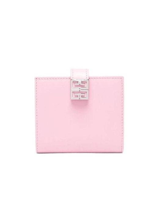 Givenchy Pink Logo-Fastening Leather Wallet