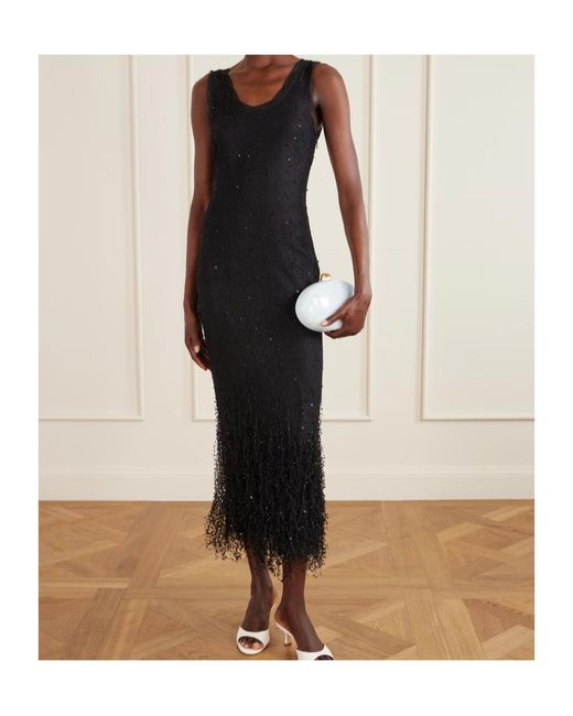 Jonathan Simkhai Black Irisa Sequin-Embellished Lace Dress