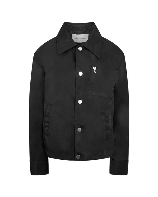 AMI Black Shirt Jacket