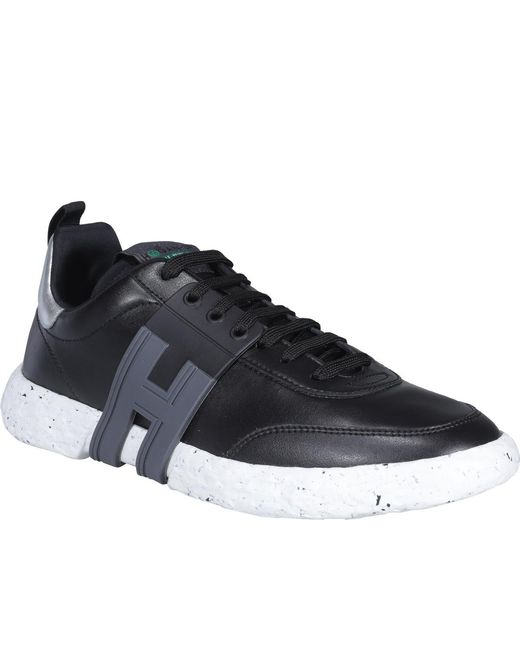 Hogan Blue H Logo Lace-Up Sneakers for men