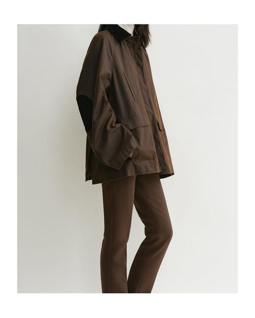 Totême Brown Totême Collared Pocket Detailed Jacket