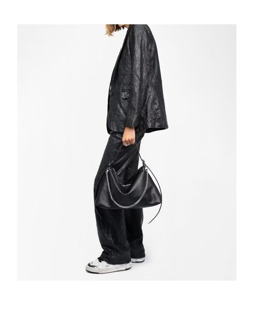 Zadig & Voltaire Black Valse Leather Blazer
