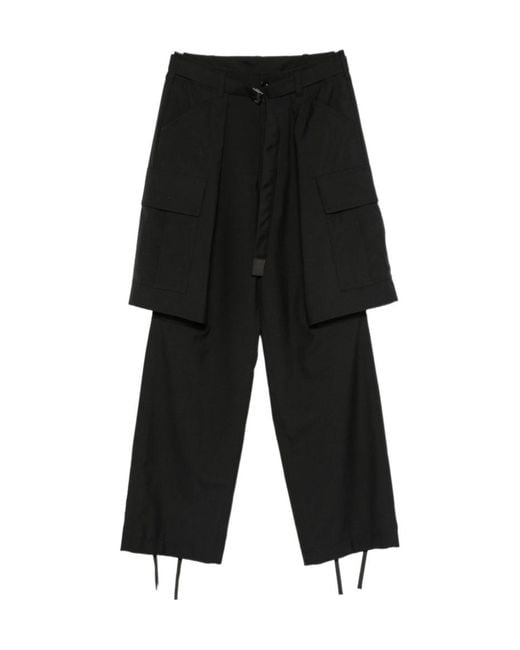 Sacai Black Belted Cargo Pants