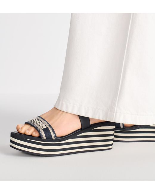 Dior Black Dway Wedge Sandal