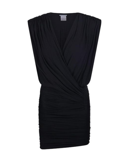 Amazuìn Black Candice Ruched Mini Dress