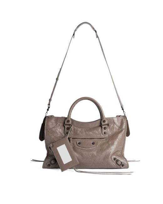 Balenciaga Metallic Le City Medium Shoulder Bag