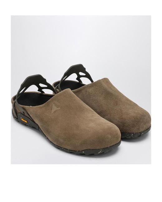 Roa Brown Fedaia Suede Mules for men
