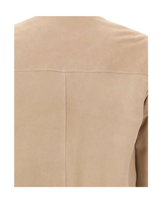 Barba Napoli Natural Long-Sleeve Stand-Collar Zip-Up Jacket for men
