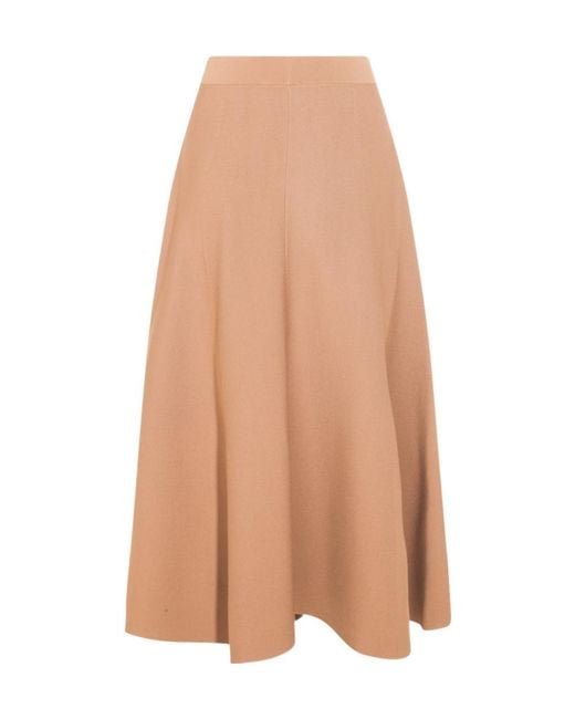 Max Mara Natural Lazio Midi Skirt