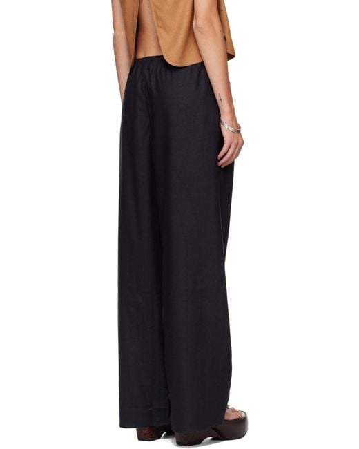 Baserange Black Casual Pants With An Elastic Waistband