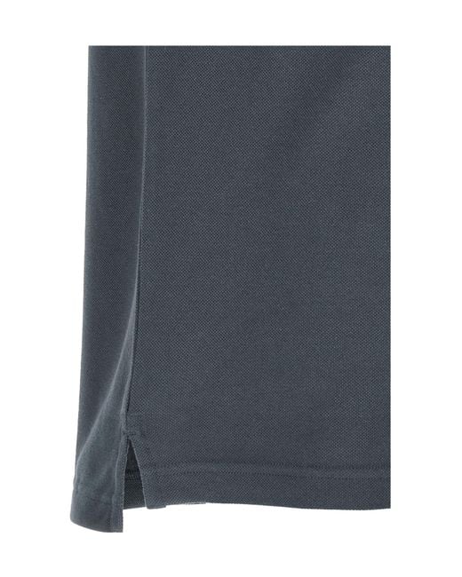 Stone Island Black Logo Patch Short-Sleeved Polo Shirt for men