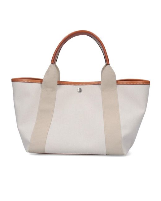 Balenciaga White Logo Detailed Tote Bag