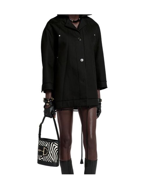Gucci Black Drawstring Short Car Coat