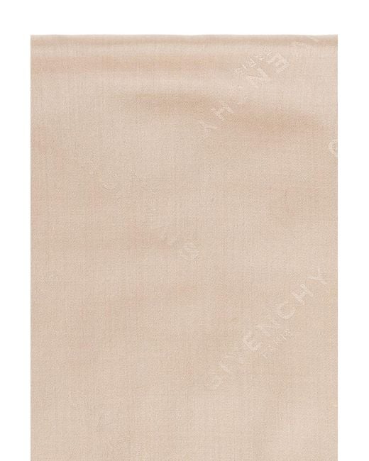 Givenchy Natural Monogram Fringed Scarf