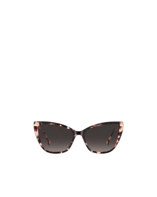 Carolina Herrera White Cat Eye Full Rim Sunglasses