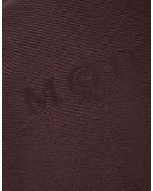 McQueen Purple Logo Printed Crewneck Sweatshirt for men