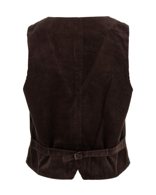 Polo Ralph Lauren Black V-Neck Button-Up Gilet