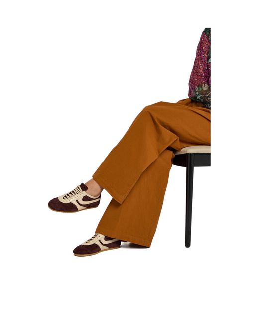 Dries Van Noten Brown Dustin Panelled Suede Sneakers