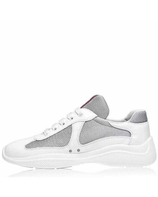Prada White Americas Cup Trainers