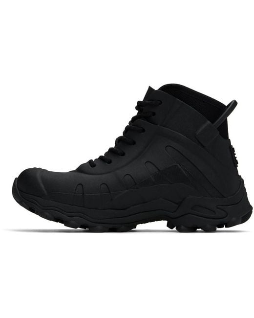 Givenchy Black Bogs Lace-Up Ankle Boots for men